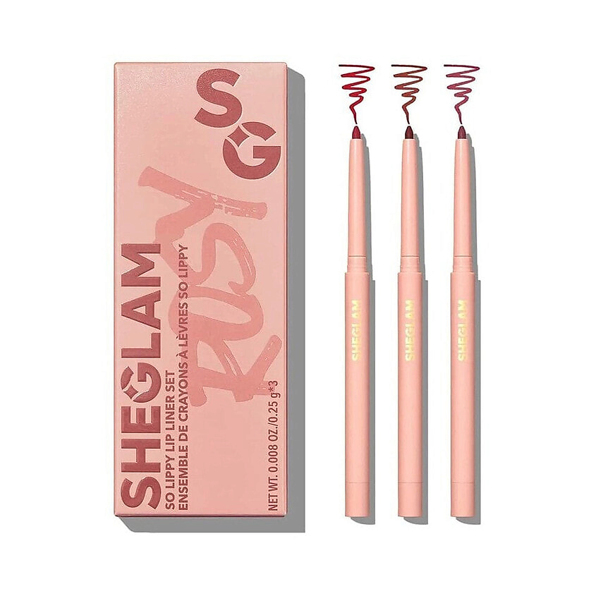 Изображение товара Набор карандашей для губ SHEGLAM So Lippy Lip Liner Rose Garden 3 шт
