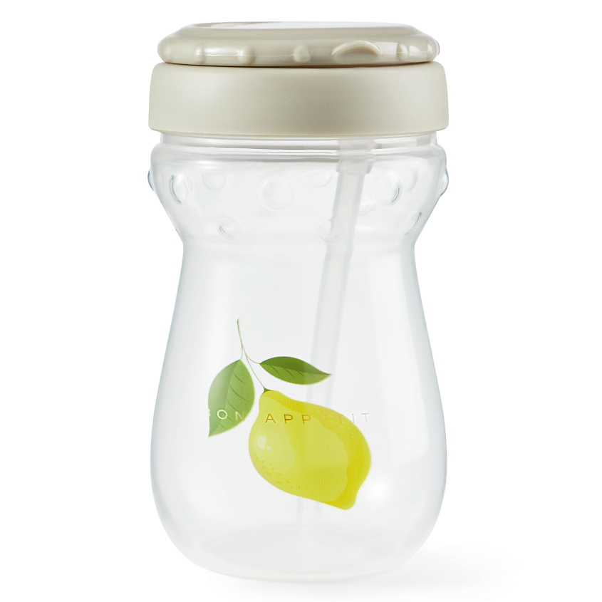 Изображение товара Поильник с трубочкой HAPPY BABY lemon для малышей от 9 месяцев надежный непроливайка