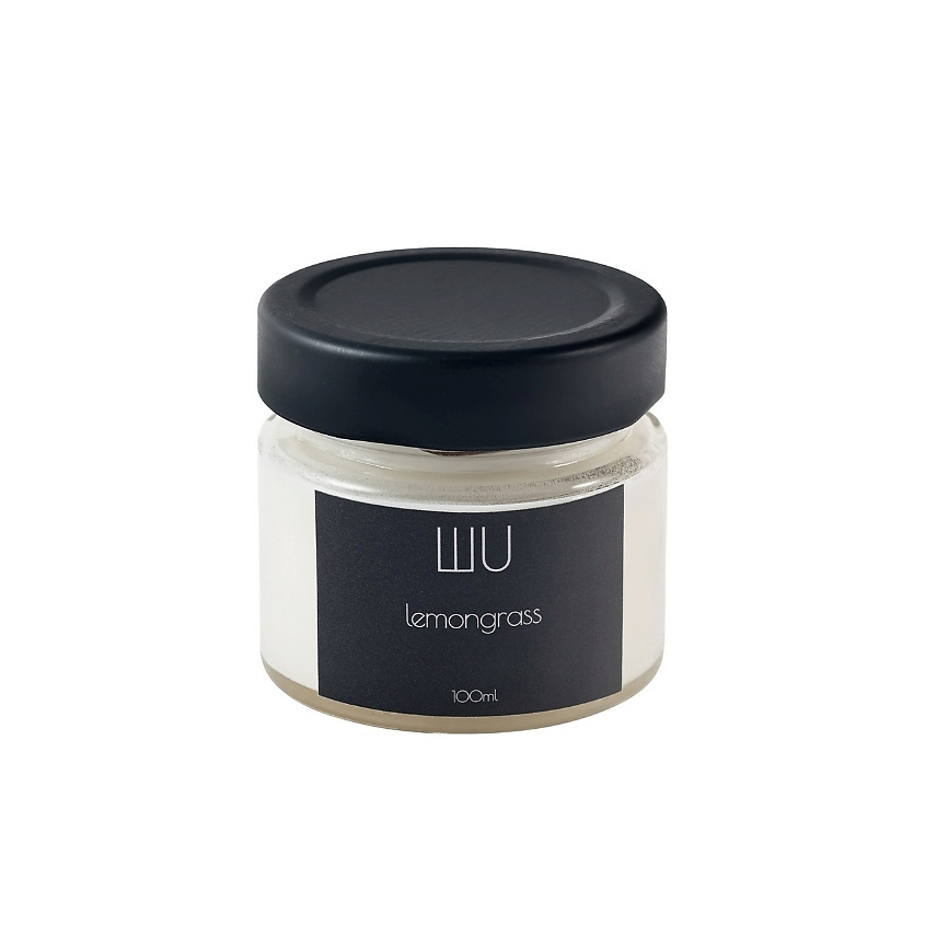 Изображение товара Ароматическая свеча ШU Лемонграсс из экологичного кокосового воска с деревянным фитилем
