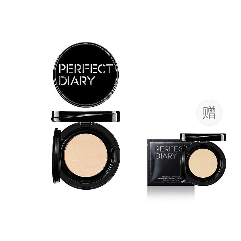 Изображение товара PERFECT DIARY Компактное тональное средство + сменый блок + тестер, P01