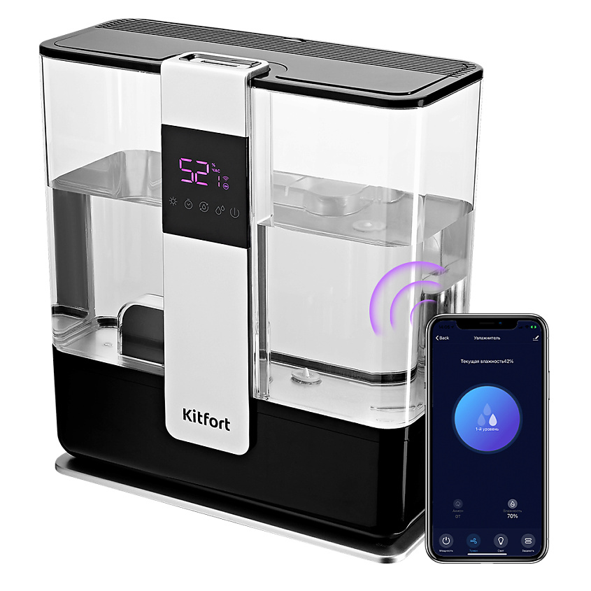 Изображение товара KITFORT Увлажнитель воздуха КТ-2838, Черный