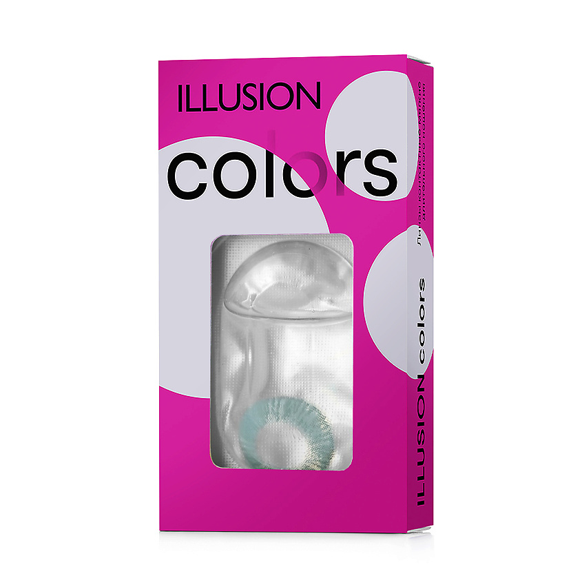 Изображение товара ILLUSION Цветные контактные линзы colors SHINE grey, 0.00 / 8.6 / 14 / 2шт.