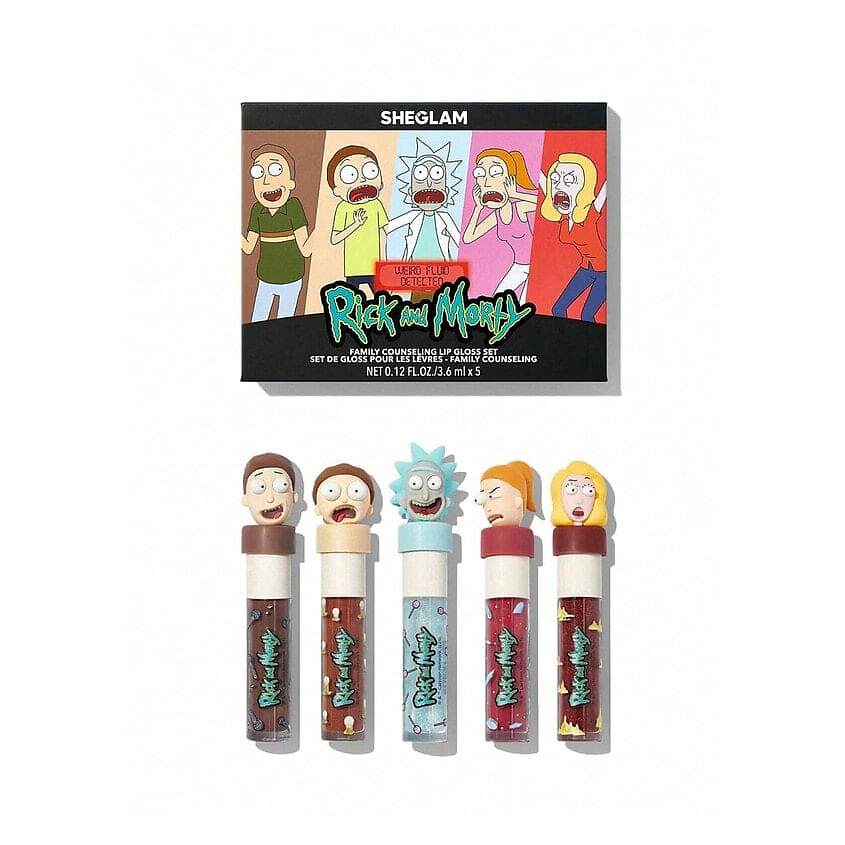 Изображение товара SHEGLAM Набор блесков Rick and Morty Family Counseling 5 x 3.6 мл