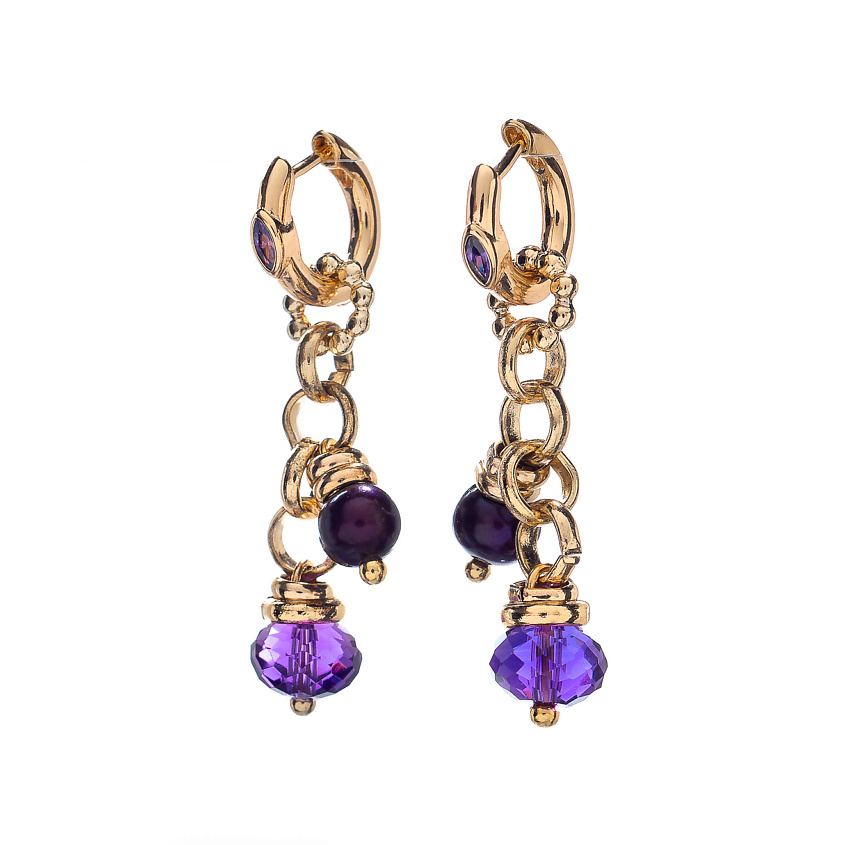 Изображение товара Элегантные серьги Elisir от LANZEROTTI с натуральными камнями и насыщенными оттенками