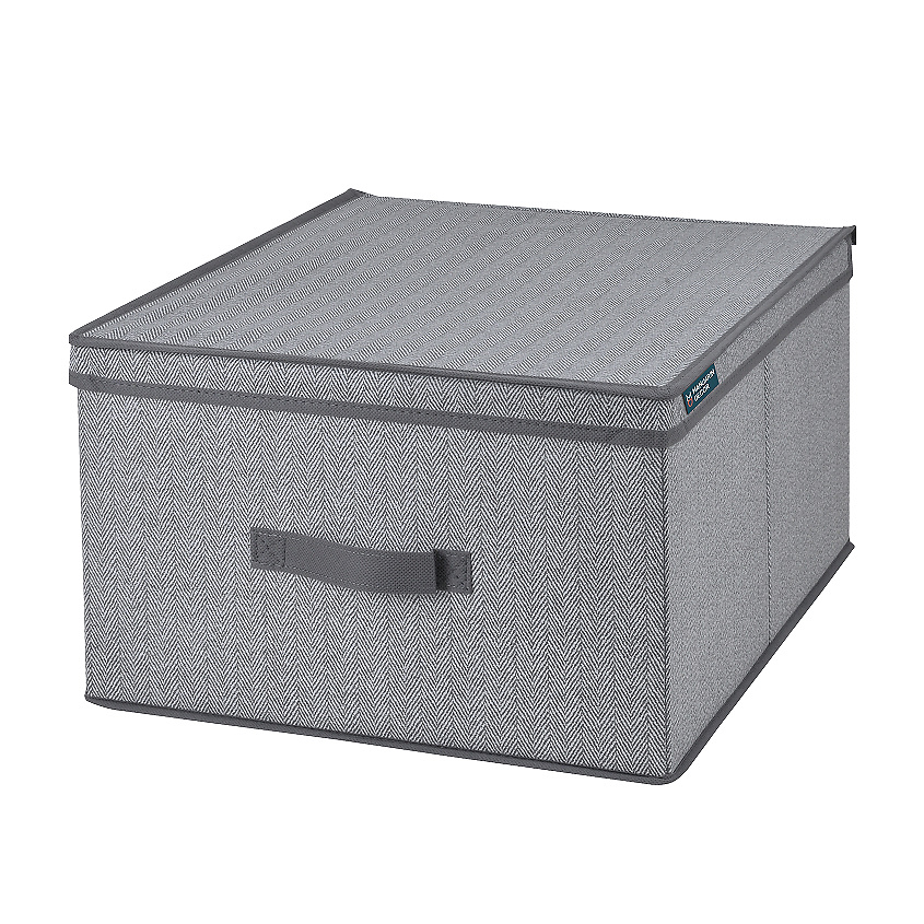 Изображение товара Коробка для хранения с крышкой MANDARIN DECOR серый 50x40x25 см тканевый органайзер