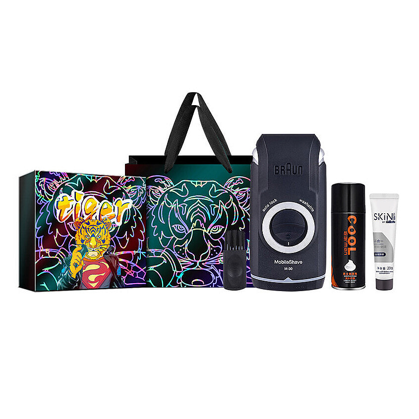 Изображение товара Электробритва BRAUN M30 Black - Cool Gift Box, компактная и удобная Изображение товара Электробритва BRAUN M30 Black - Cool Gift Box, компактная и удобная