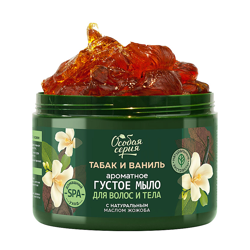 Изображение товара ОСОБАЯ СЕРИЯ Ароматное густое мыло для волос и тела Табак и Ваниль, комплексный уход и ароматерапия, 500 мл