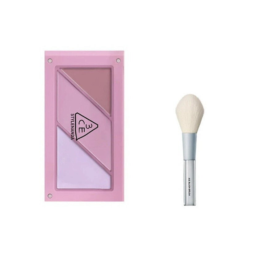 Изображение товара Набор для лица 3CE Layer-it-all Blush Palette + Кисть Blush Brush для естественного макияжа