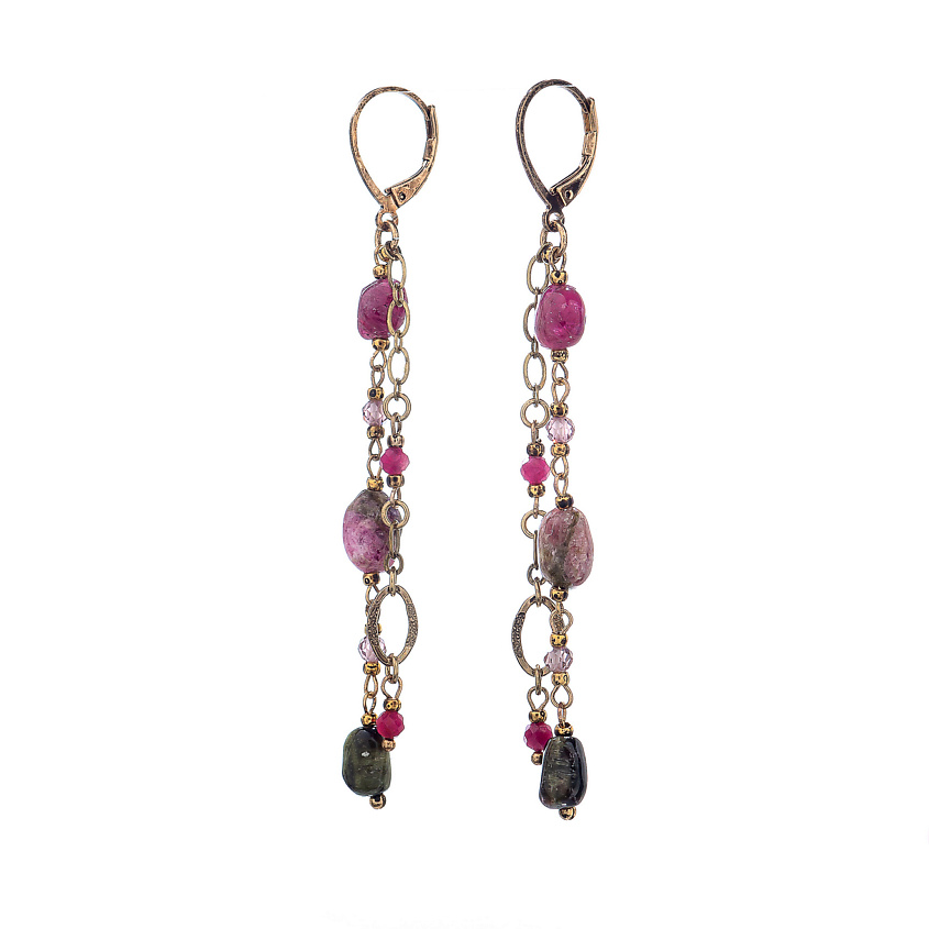 Изображение товара LANZEROTTI Серьги Elisir для женщин с натуральными камнями золотой