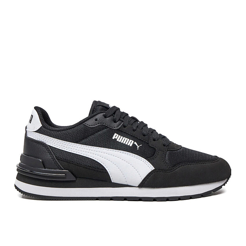 Изображение товара PUMA Кроссовки детские повседневные ст-runner v4 mesh jr black, цвет: Черный, размер: 38.0