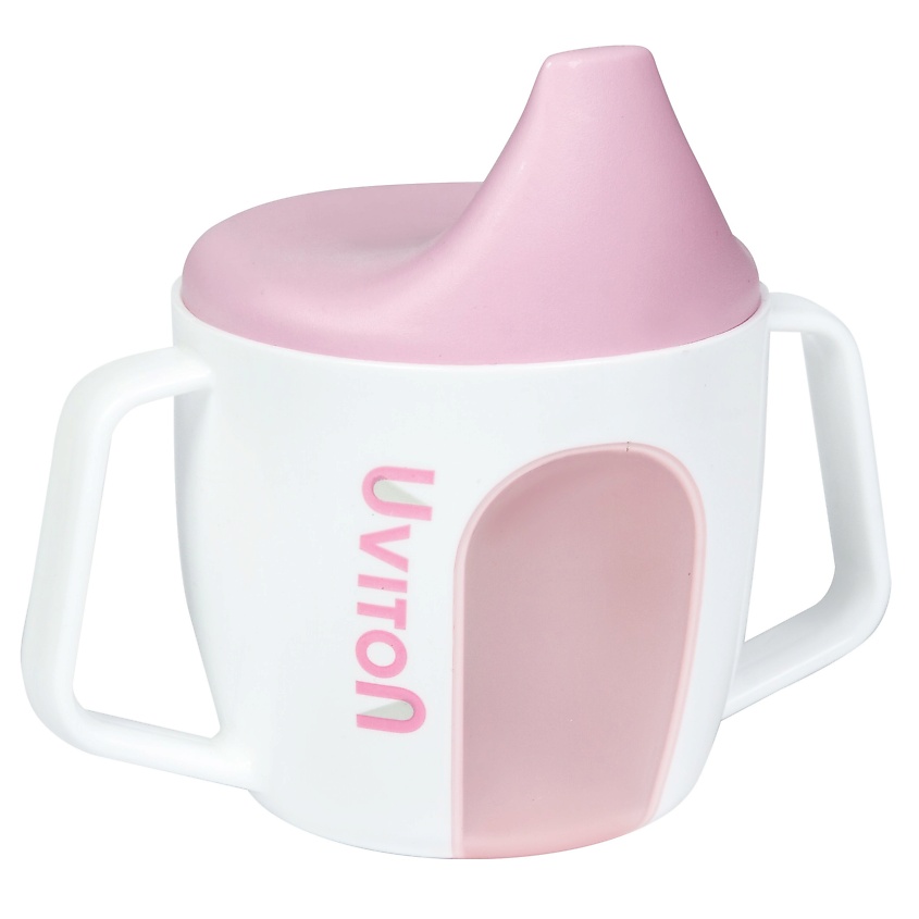 Изображение товара Удобный обучающий поильник Uviton 2 в 1 для детей, розовый