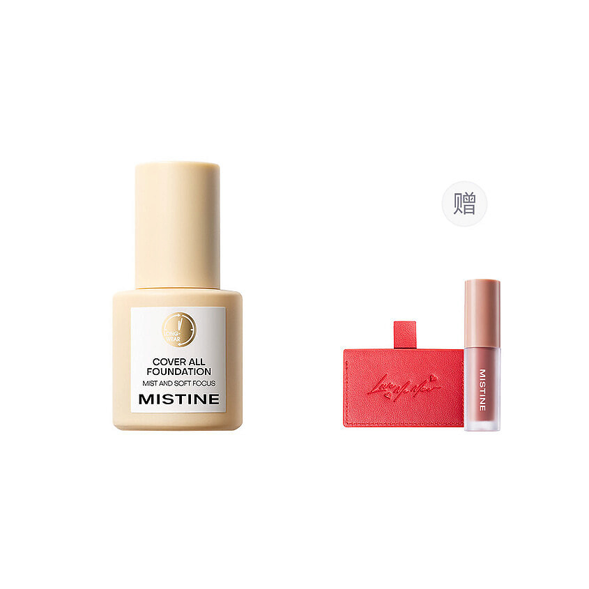 Изображение товара MISTINE Набор Cover All Foundation + Жидкая помада LF110 подарочный для лица