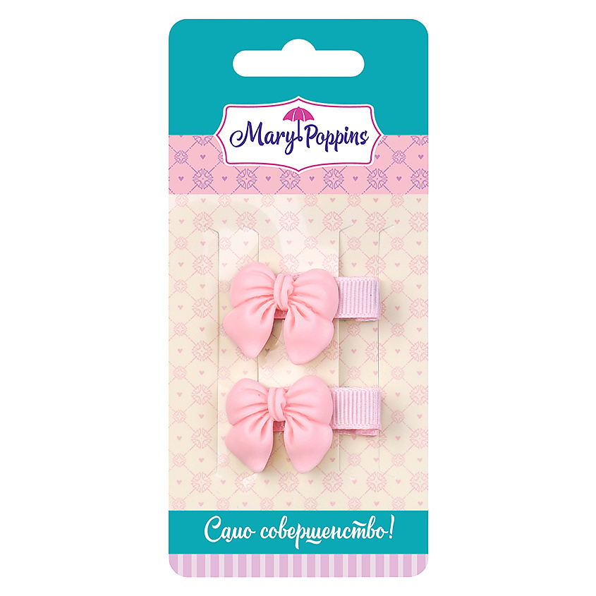 Изображение товара Набор зажимов для волос Розовый бант для девочек 2 шт