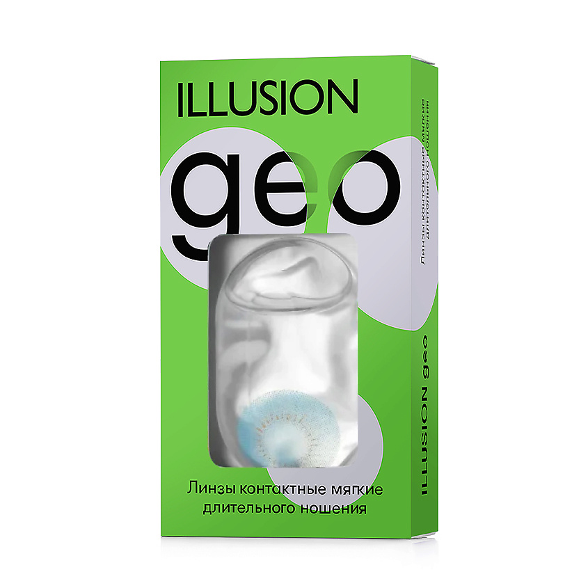 Изображение товара ILLUSION Цветные контактные линзы GEO Nature blue, -3.00 / 8.6 / 14.2 / 2шт.