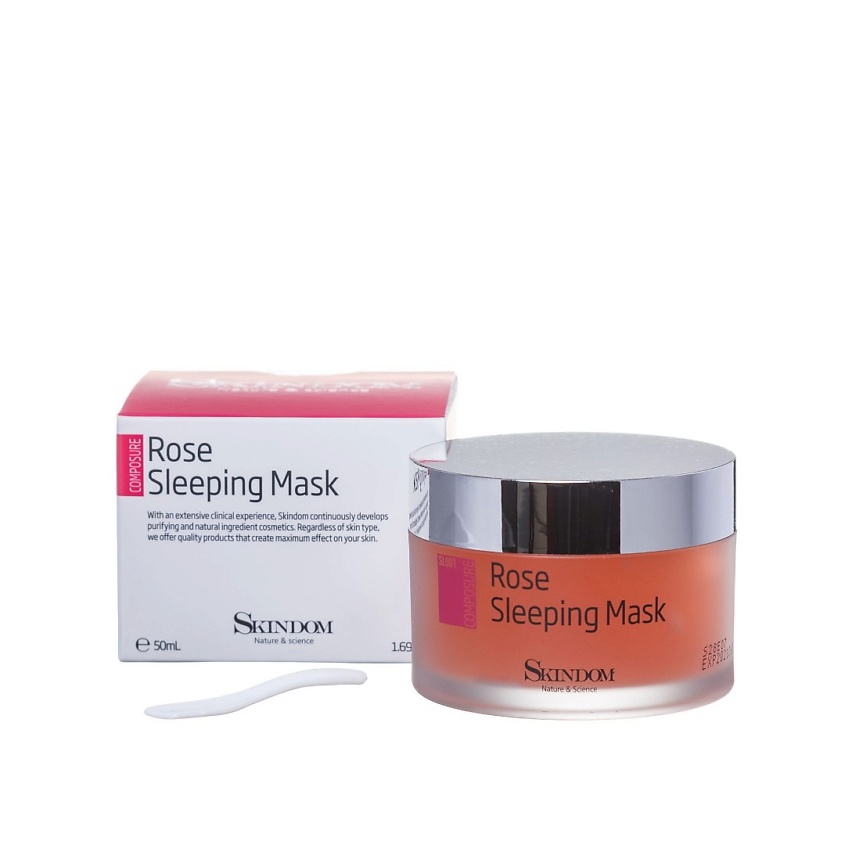 Изображение товара SKINDOM Ночная крем-маска с экстрактом розы, 50 мл