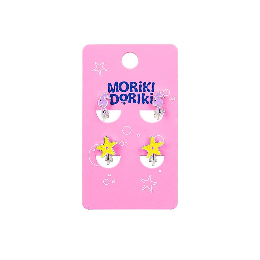 Изображение товара Детские серьги-клипсы MORIKI DORIKI Ocean Secret, 2 пары безопасные украшения для малышей