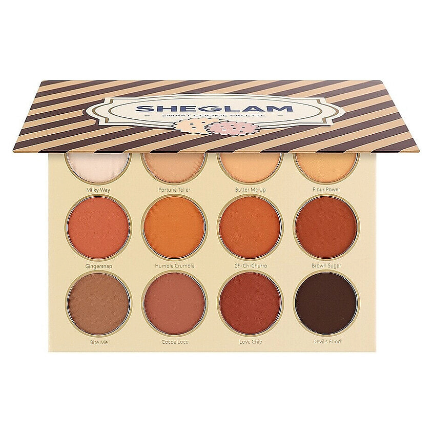 Изображение товара Палетка теней SHEGLAM Smart Cookie 12 оттенков стойкая компактная для глаз