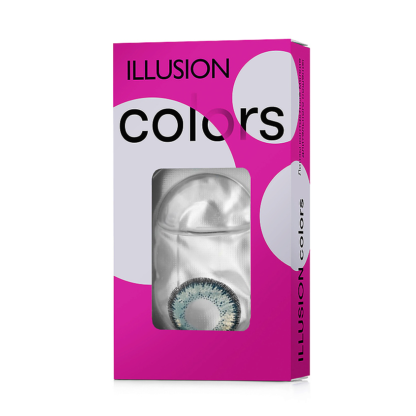 Изображение товара ILLUSION Цветные контактные линзы colors ELEGANCE grey, -2.00 / 8.6 / 14 / 2шт.