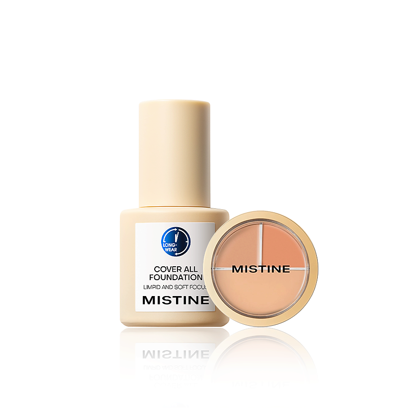 Изображение товара MISTINE Тональный крем Cover All Foundation + Палетка консилеров, LF100 + Concealer Palette 01