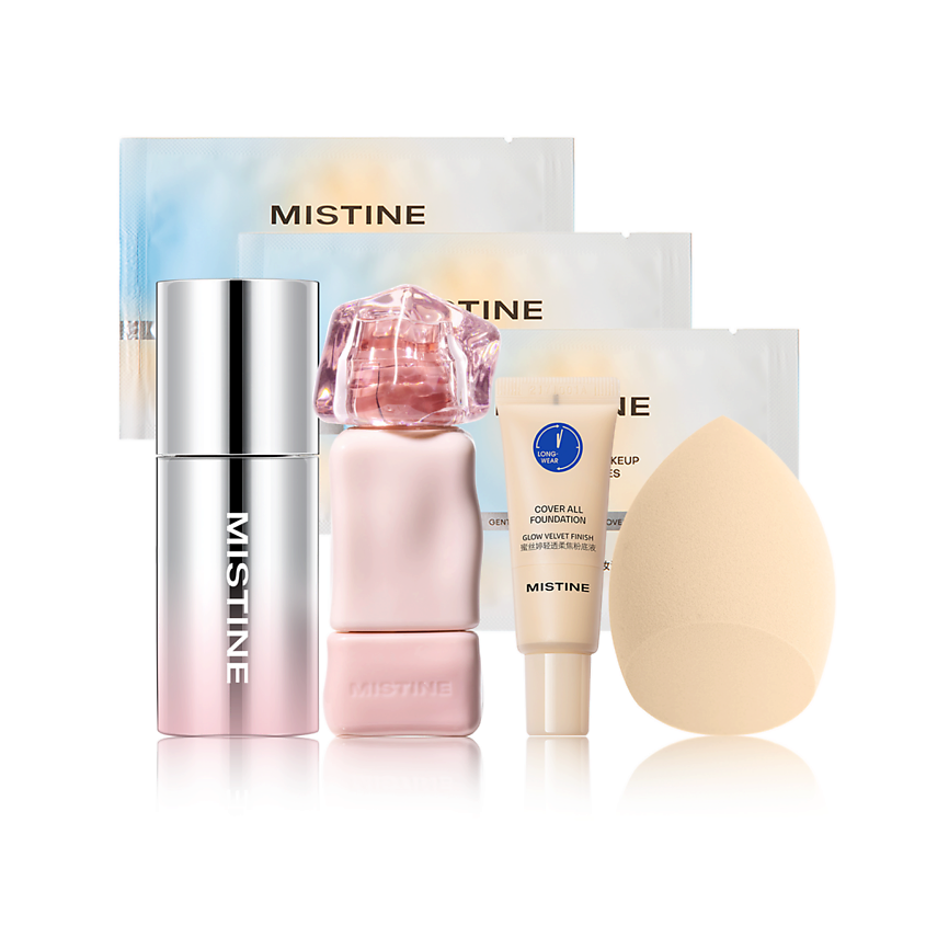 Изображение товара MISTINE Набор для макияжа лица и губ Liquid Blush+ Lipstick Set, Liquid Blush 03+Liquid Lipstick V02 (Limited Edition)
