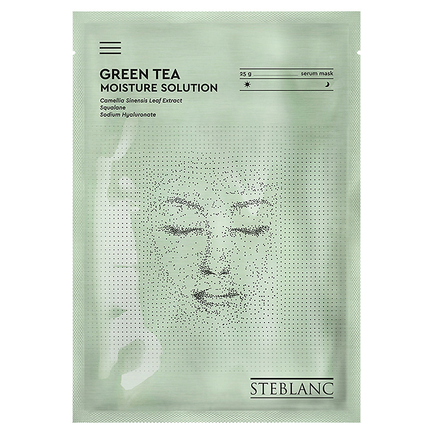 Изображение товара Маска для лица тканевая с экстрактом зеленого чая, увлажнение и антиоксидантная защита, 25 мл