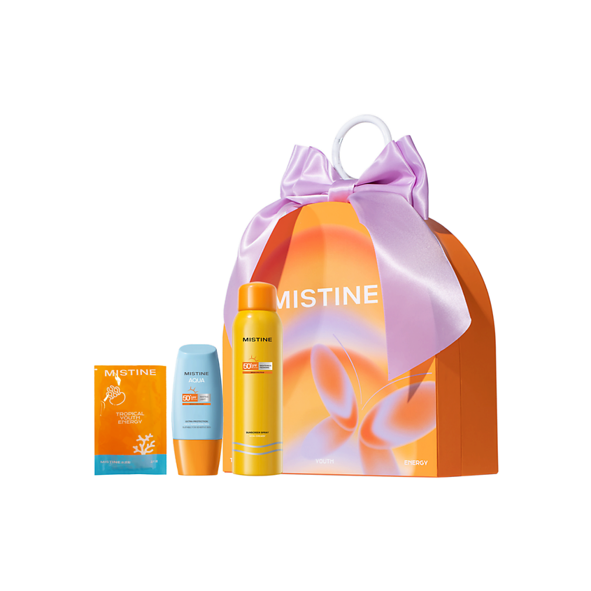 Изображение товара MISTINE Набор солнцезащитных средств Daily Commute Sun Protection, 40 мл +120 мл +Подарочная коробка+Стикеры