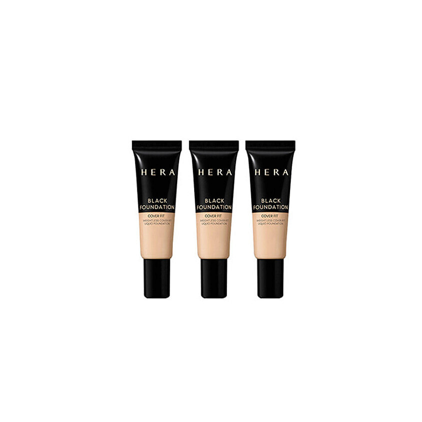 Изображение товара Миниатюры тонального крема HERA Black Foundation Cover Fit 21N1, 3 шт по 10 мл
