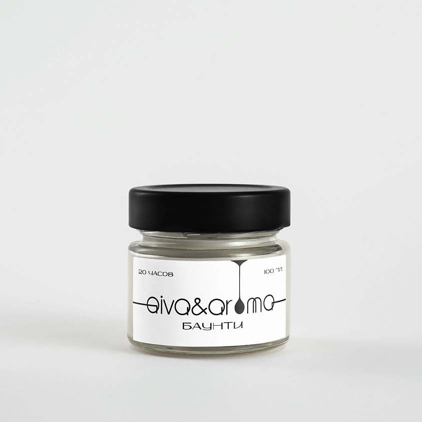 Изображение товара Ароматическая свеча Баунти из кокосового воска длительное горение стильный дизайн