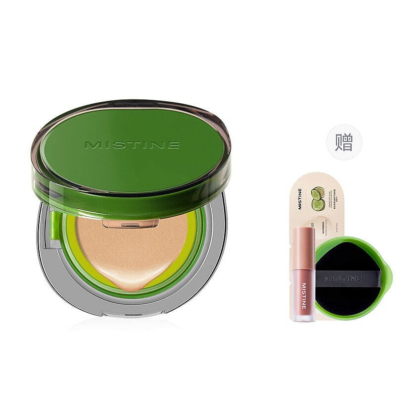 Изображение товара MISTINE Набор Maxine Siamese Air Cushion Green: кушон + жидкая губная помада, LF100