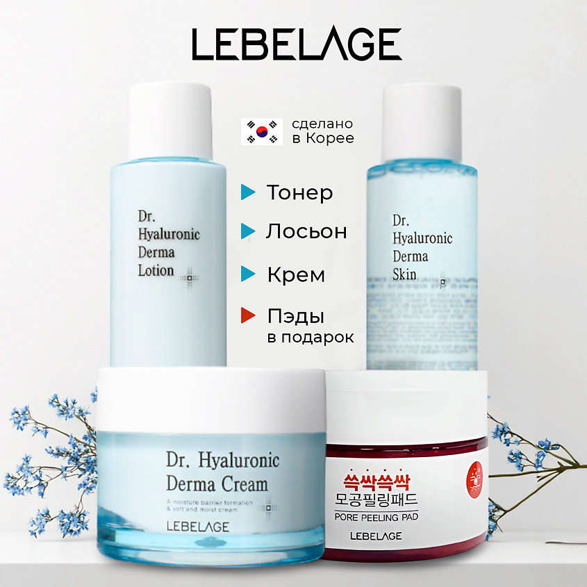 Изображение товара LEBELAGE Набор средств для лица антивозрастной для глубокого питания и восстановления кожи, Крем 50 мл + Тонер 200 мл + Лосьон 200 мл + Пэды 60 шт в ПОДАРОК