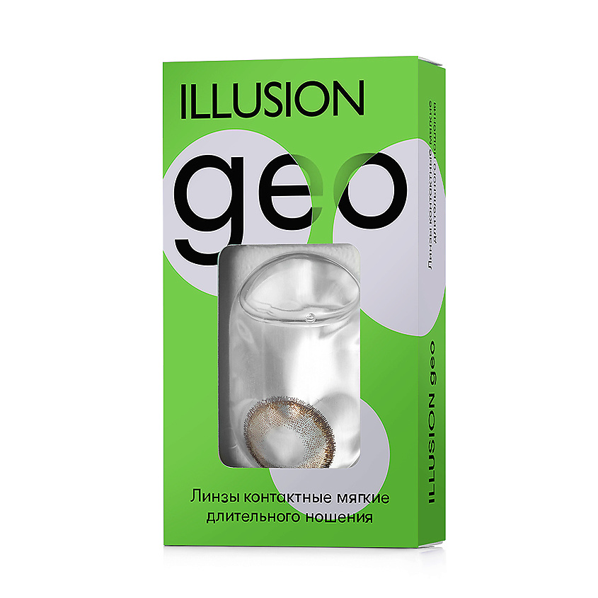 Изображение товара ILLUSION Цветные контактные линзы GEO Magic brown, -3.00 / 8.6 / 14.2 / 2шт.