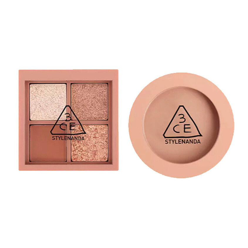 Изображение товара 3CE Набор: Палетка теней Mini Multi Eye Color Palette + Румяна Face Blush, SECOND PAIR + Nude Peach