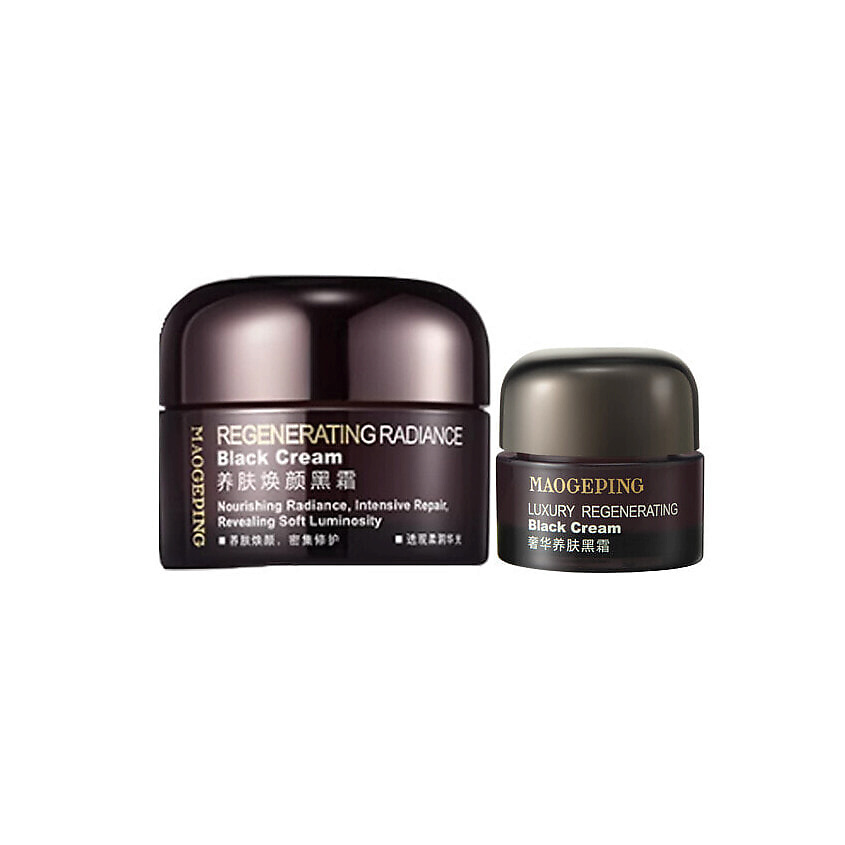 Изображение товара MAOGEPING Увлажняющий и восстанавливающий крем Regenerating Radiance Black Cream, 25 мл + 7 мл