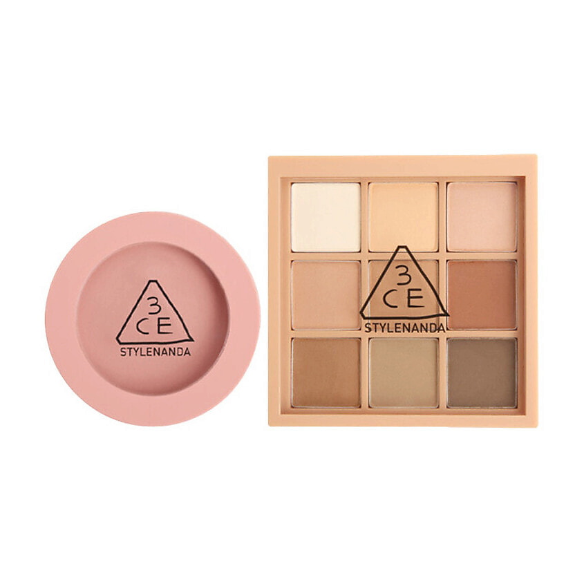 Изображение товара 3CE Набор: Румяна Face Blush + Тени для век Multi Eye Color Palette, MONO PINK + SMOOTHER