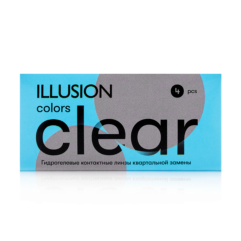 Изображение товара Контактные линзы ILLUSION CLEAR прозрачные, гидрогель, 3 месяца, 4 шт