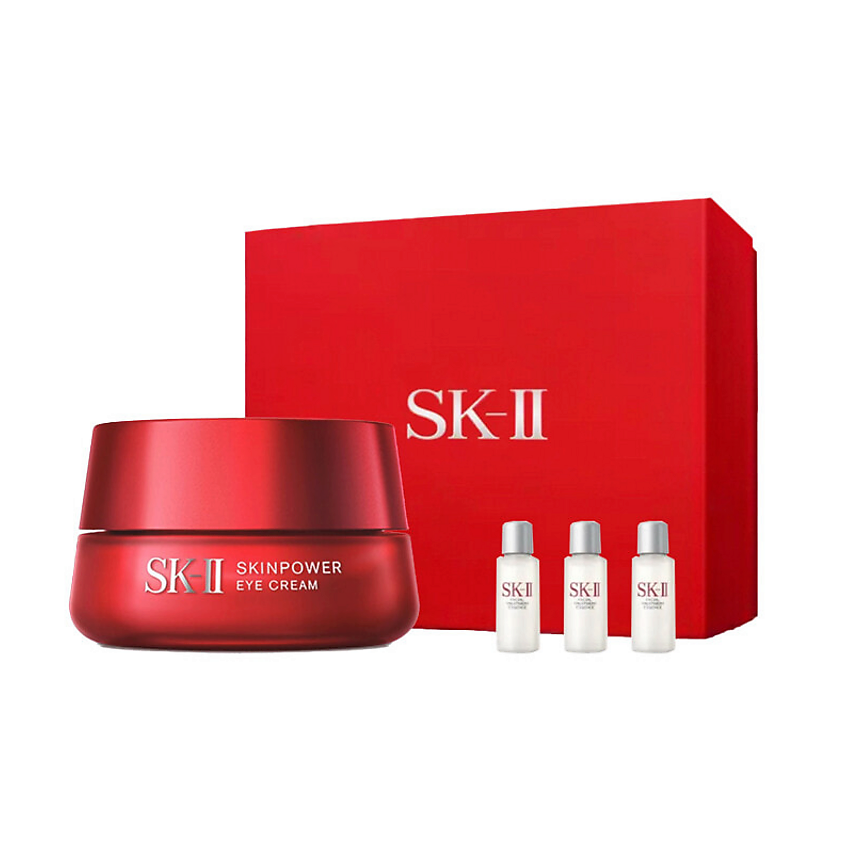 Изображение товара SK-II Набор уходовой косметики для лица SK II Red Bottle Eye Cream Gift Box Крем+эссенция, 15мл+10мл*3шт