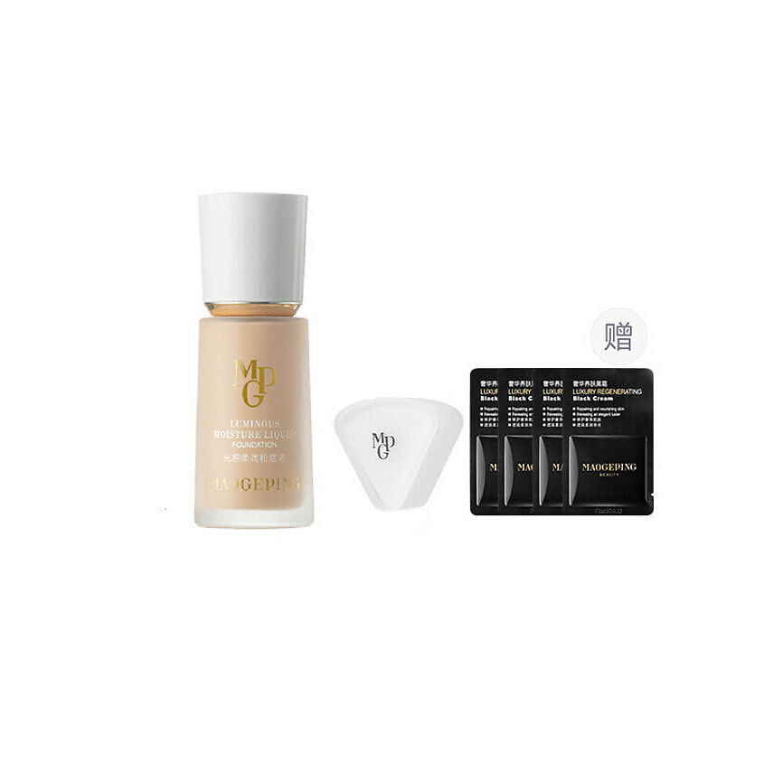 Изображение товара MAOGEPING Тональный крем Luminous Moisture + Спонж + Пробники крема Black Frost, M800