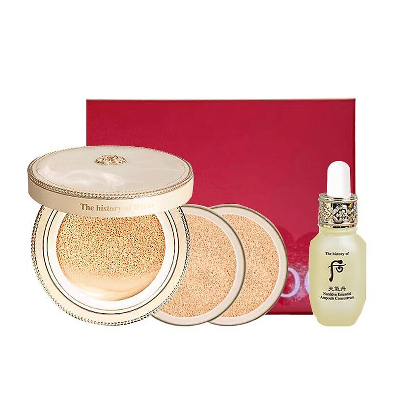 Изображение товара Набор для лица The History of Whoo Mi Luxury Golden Cushion Glow + сыворотка