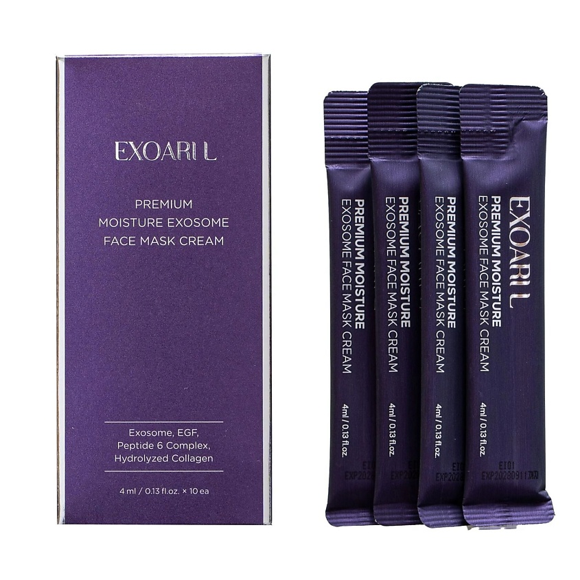 Изображение товара EXOARI L Крем-маска с экзосомами и пептидами Moisture Exosome Face Mask Cream, 4мл*10шт