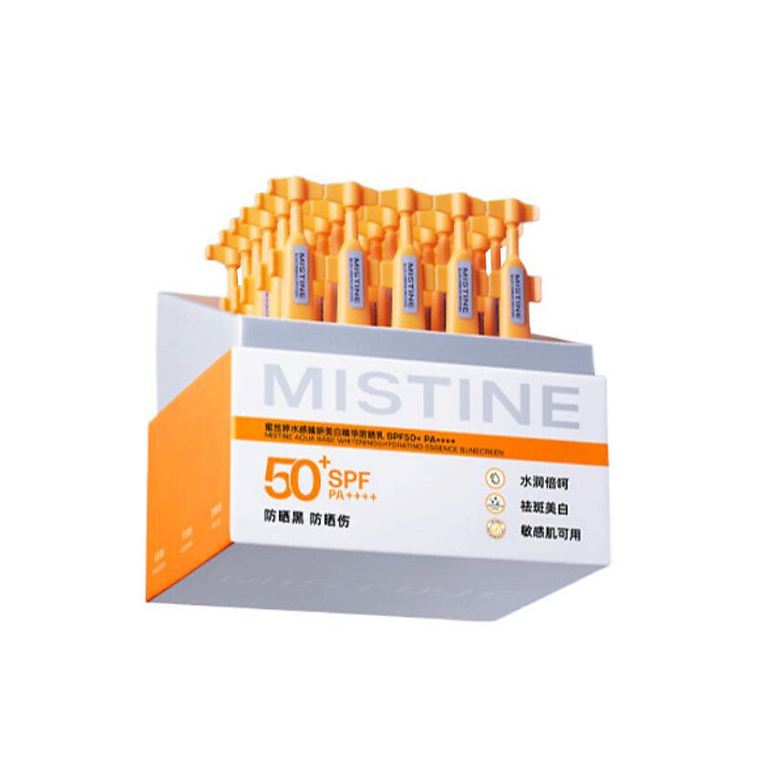 Изображение товара MISTINE Эссенция для загара AQUA BASE WHITENING&HYDRATING SPF50+ PA++++, 30 мл