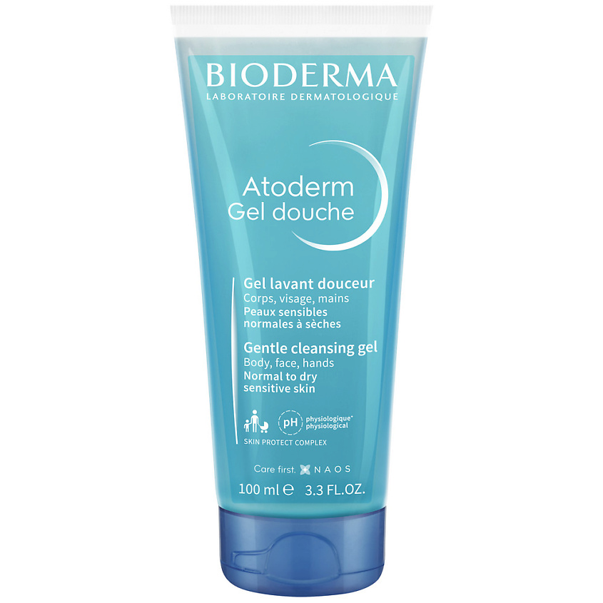 Изображение товара BIODERMA Мягкий очищающий гель для душа для нормальной, сухой и атопичной кожи Atoderm, 100 мл
