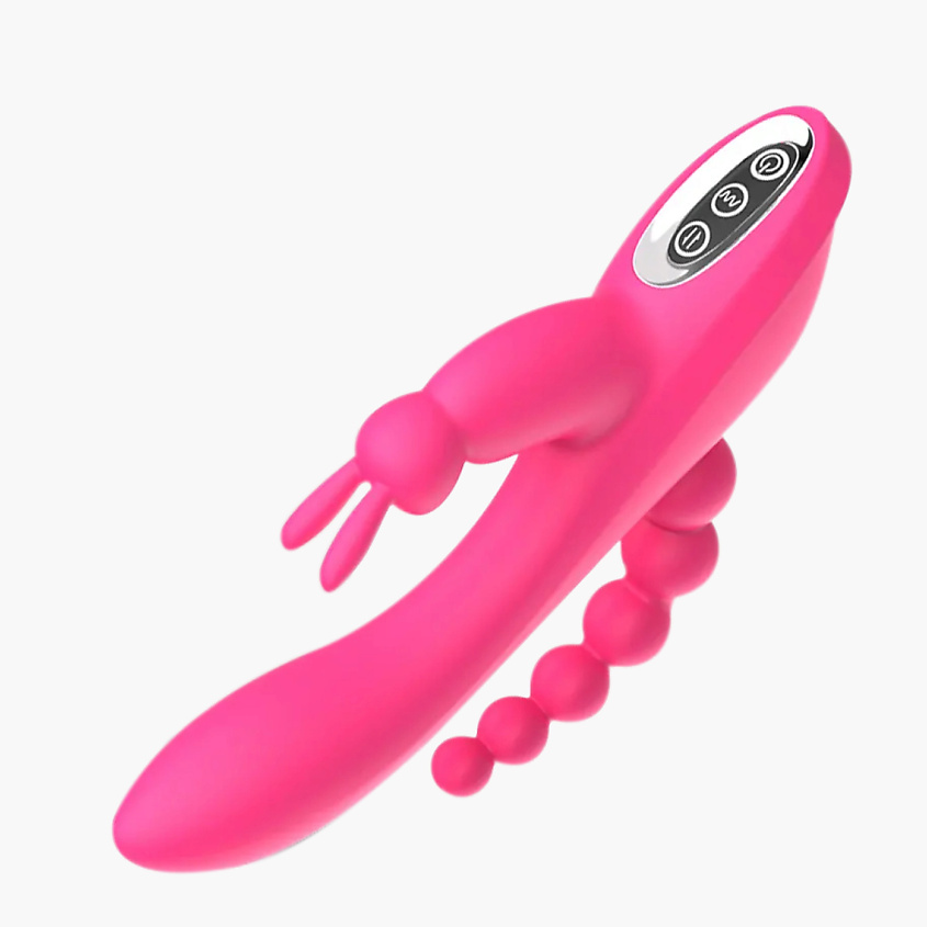 Изображение товара Кролик вибратор 3 в 1 для двойного проникновения и стимуляции клитора QUALIGO