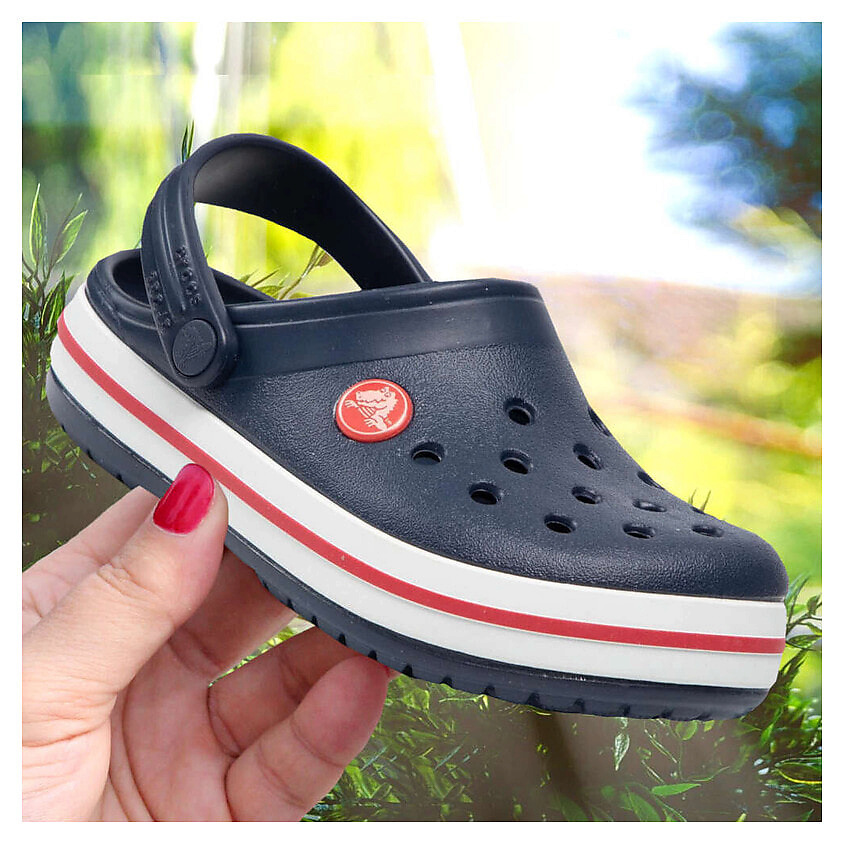 Изображение товара CROCS Клоги Crocband Kids Clog Navy Red, цвет: Синий, размер: 33-34
