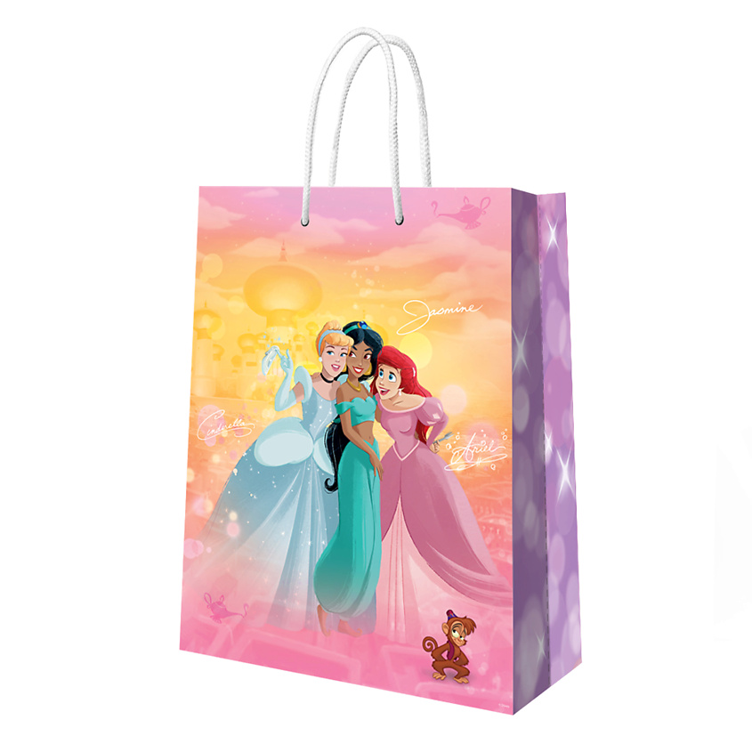 Изображение товара Подарочный пакет Принцессы Disney 330*455*100 мм розовый