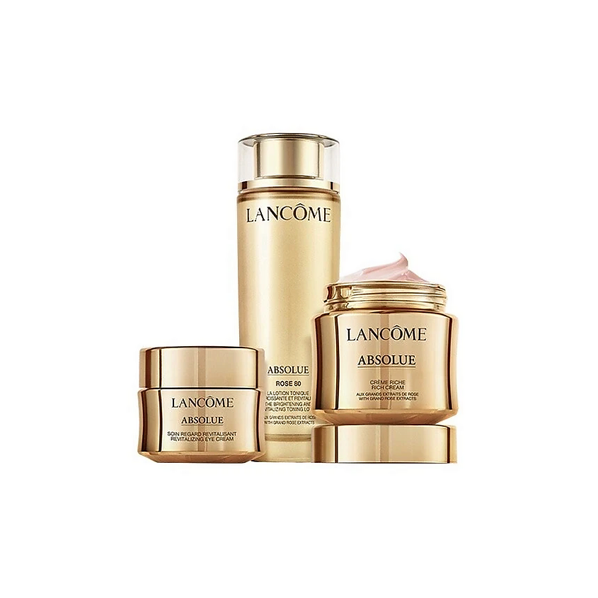 Изображение товара LANCOME Набор для лица и глаз Absolue Rose 80 + Creme Riche, 150 мл + 60 мл + 20 мл