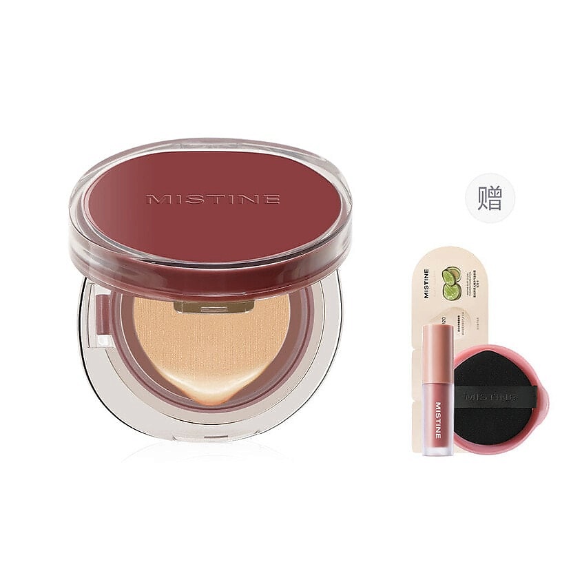 Изображение товара MISTINE Набор Justin Siamese Cushion Compact: кушон + жидкая губная помада, LF100