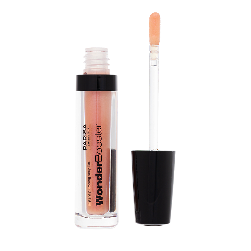 Изображение товара PARISA COSMETICS Блеск для губ WonderBooster с эффектом увеличения PLG-03, 01 Персиково-розовый
