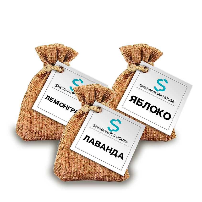 Изображение товара SHERMADINI HOUSE Ароматическое саше - лемонграсс, лаванда, яблоко, 3 шт.