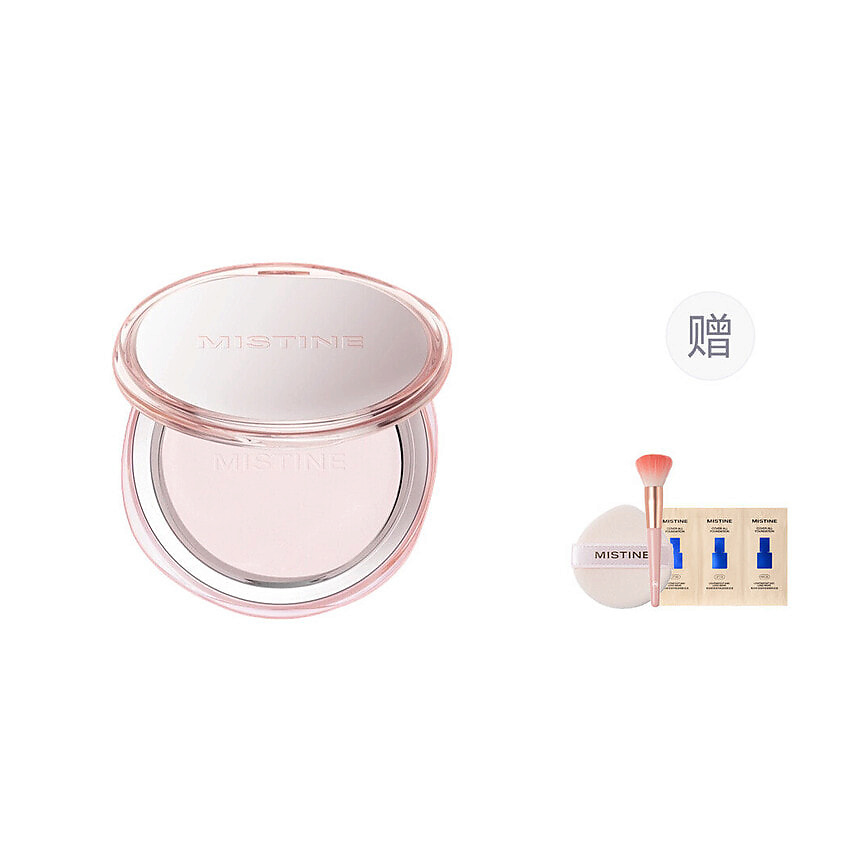 Изображение товара MISTINE Набор: Пудра Velvet Fusion Pressed Powder + Кисть+ Спонж, Transparent purple