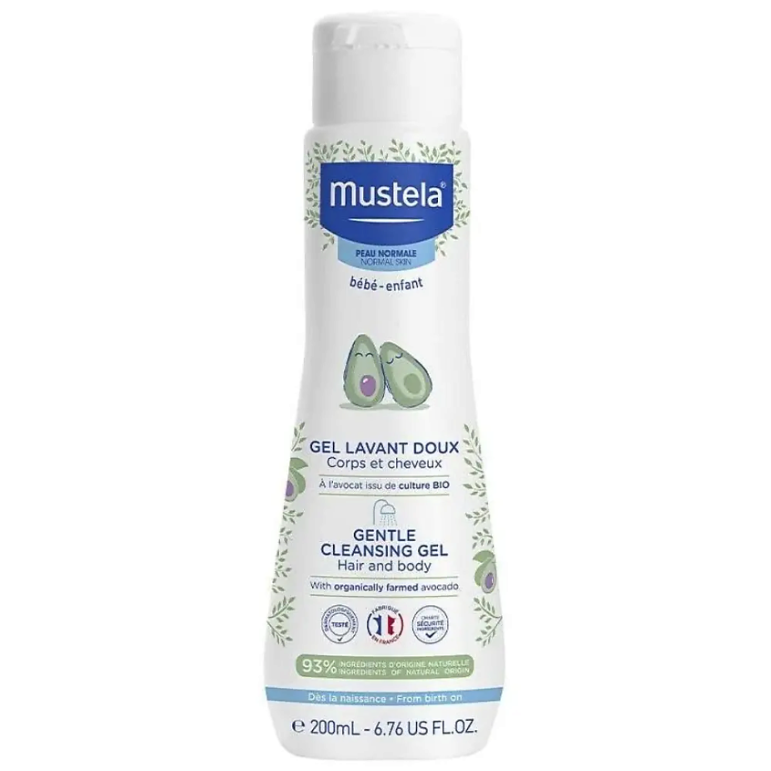 Изображение товара Детский шампунь и гель для купания Mustela Bebe Gentle Cleansing Gel 200 мл